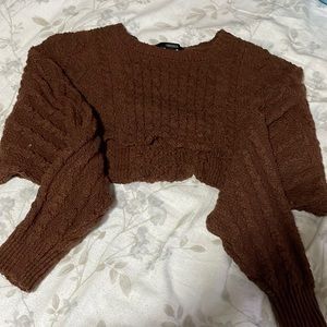 Brown cropped sweater